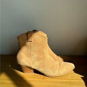 Tan Suede Ankle Boots, Western Inspired 🤎